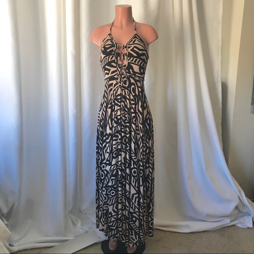 Rachel Pally Boho print jersey tie front maxi